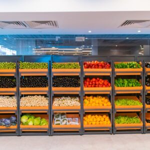 رف خشب خضار